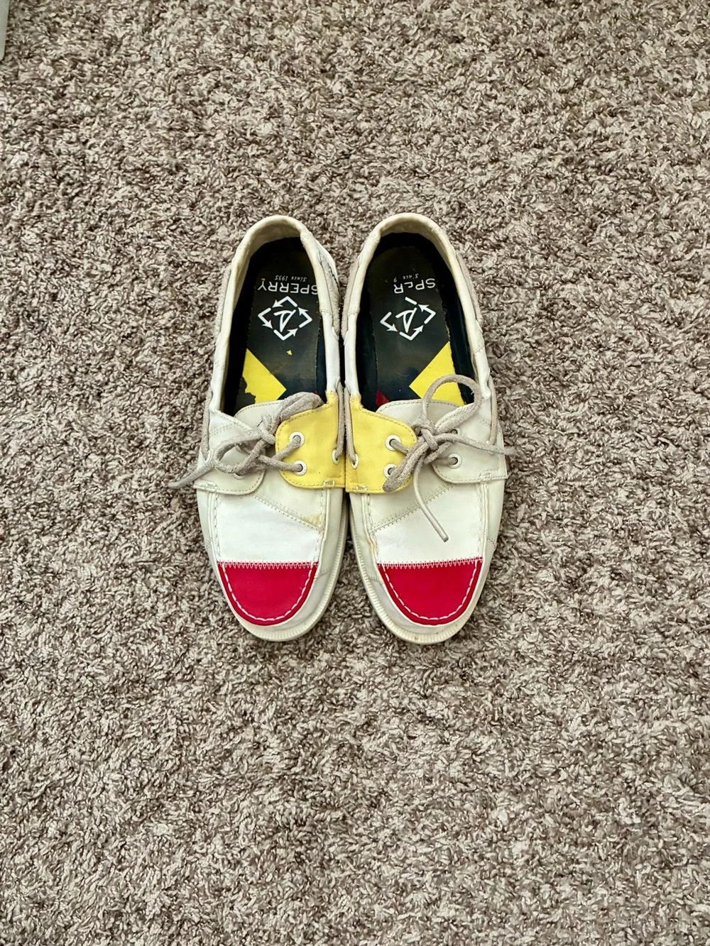 SPERRY boat shoes in patchwork design Men’s 9